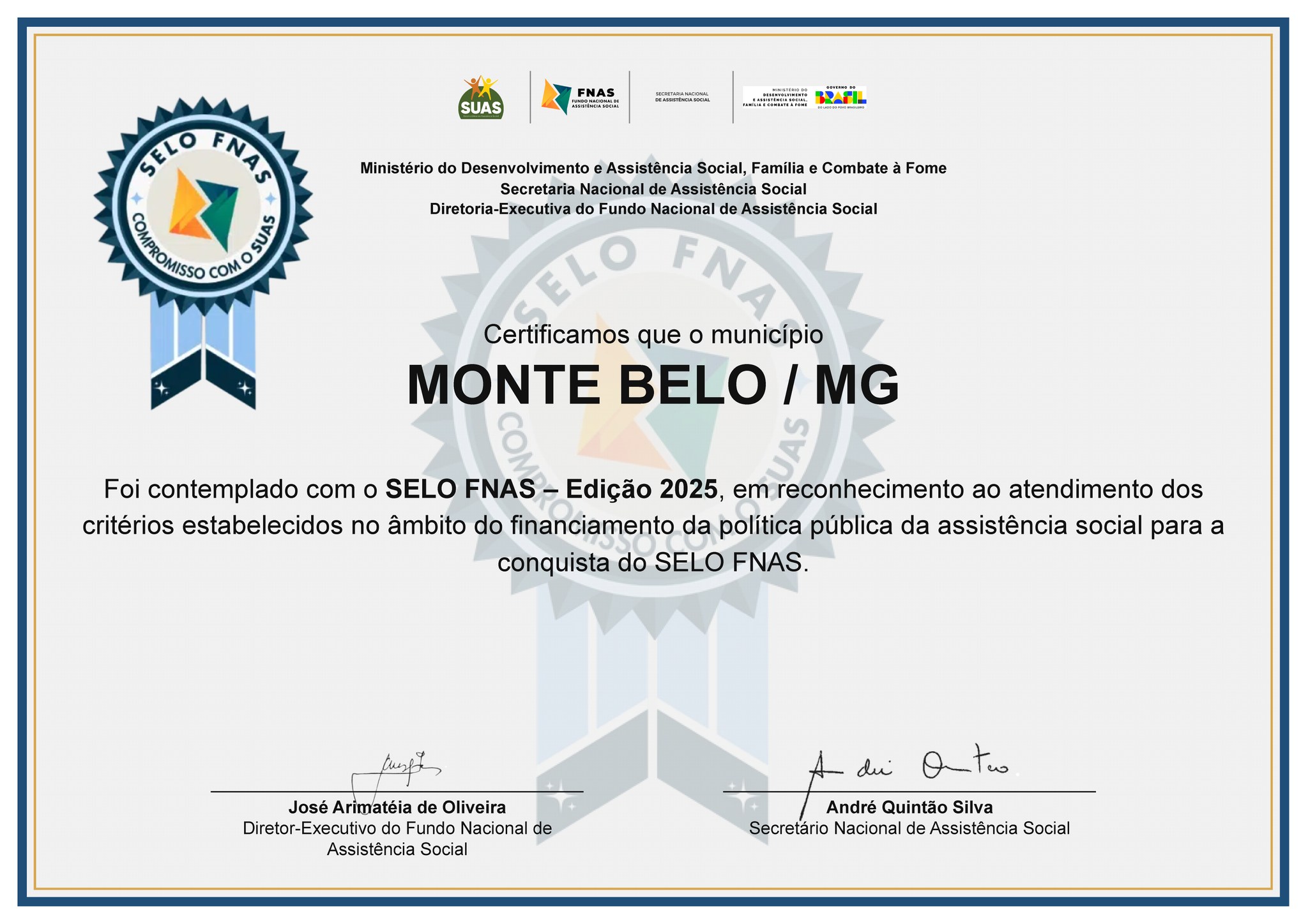 Prefeitura será premiada com selo digital por transparência na prestação de contas